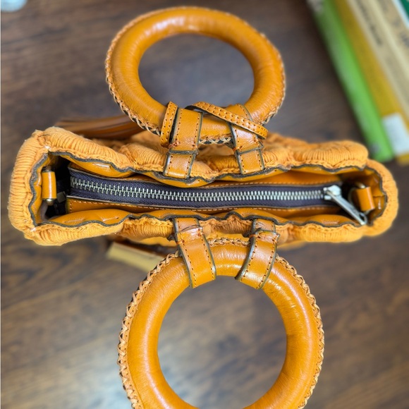 Patricia Nash Orange Crochet Tote Bag - Picture 2 of 6